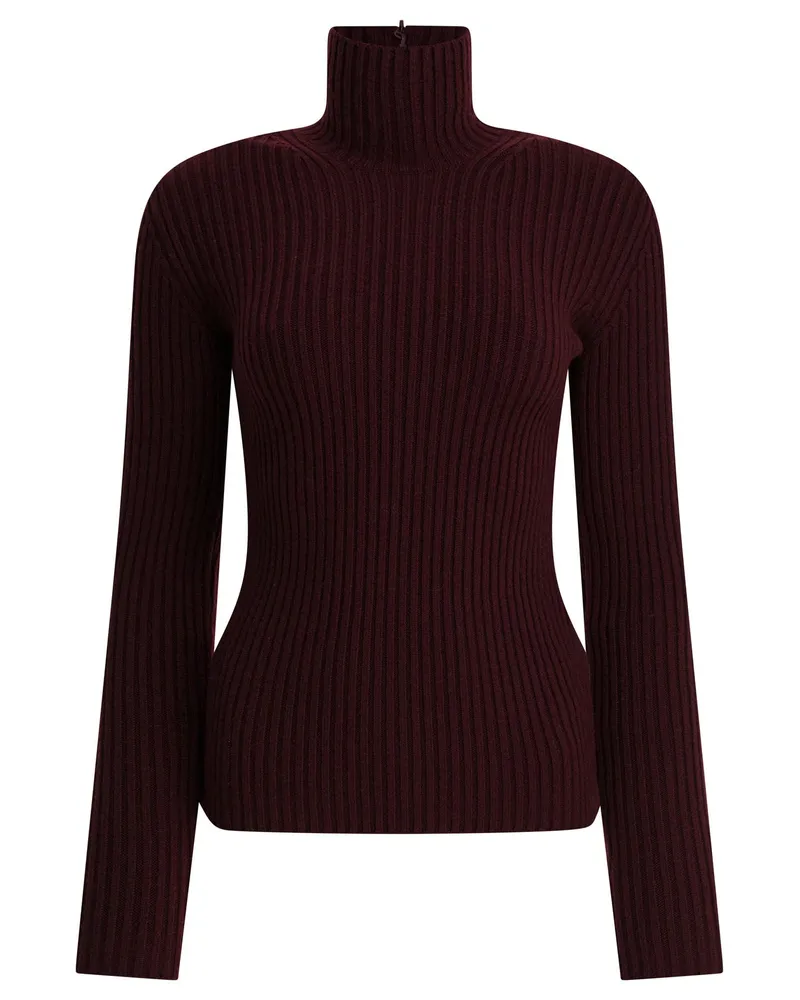 Max Mara Rollkragenpullover aus Wolle und Kaschmir von Bordeaux