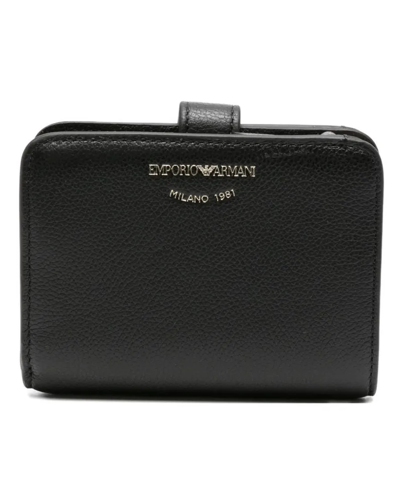 Emporio Armani Leder -Bifold -Brieftasche Black