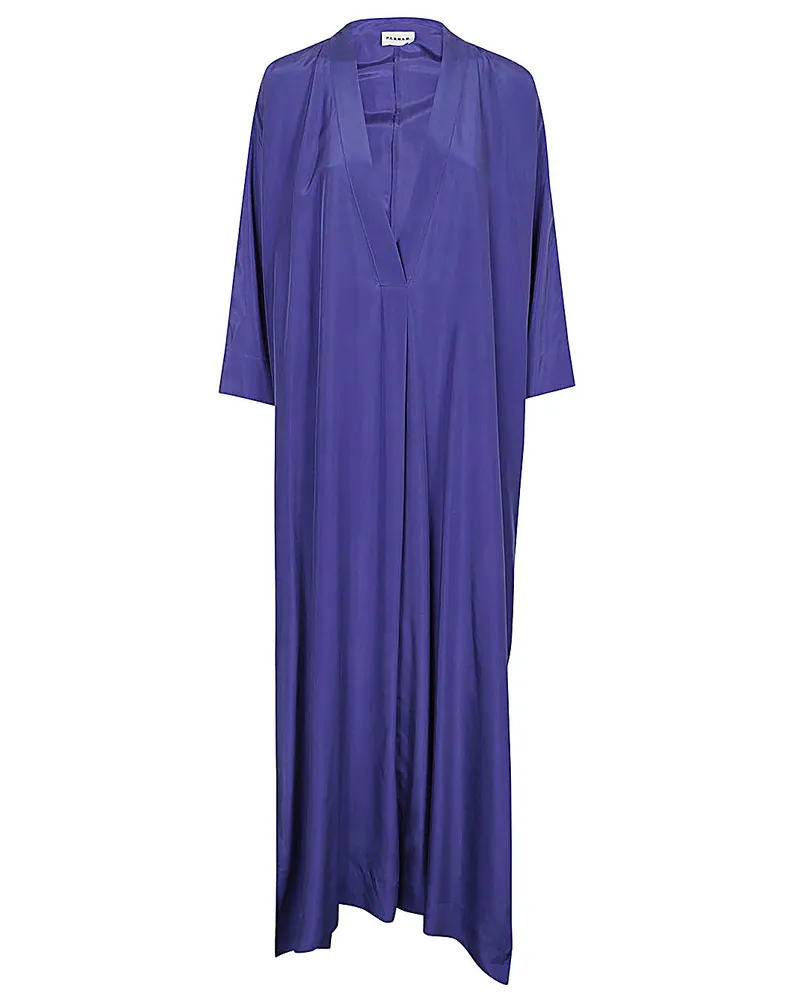 P.A.R.O.S.H. Habotay Seidenkleid Blue