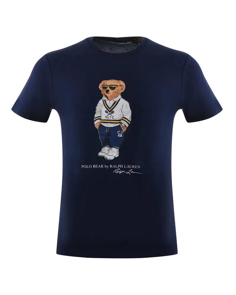 Ralph Lauren Baumwoll -T -Shirt Blue