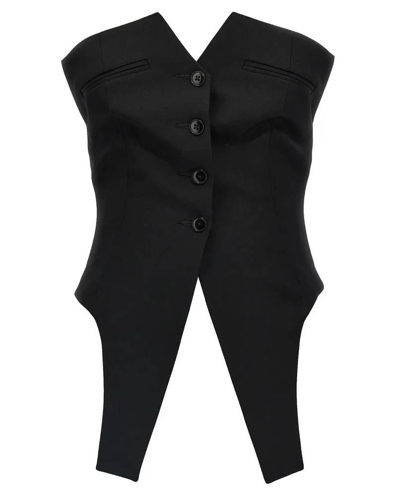 Alexander Wang dekonstruierte Weste Black