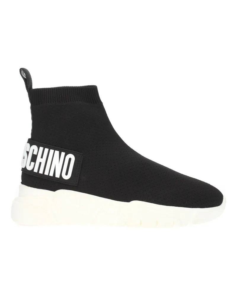 Moschino Damens Schwarze Stoff-Sneaker -