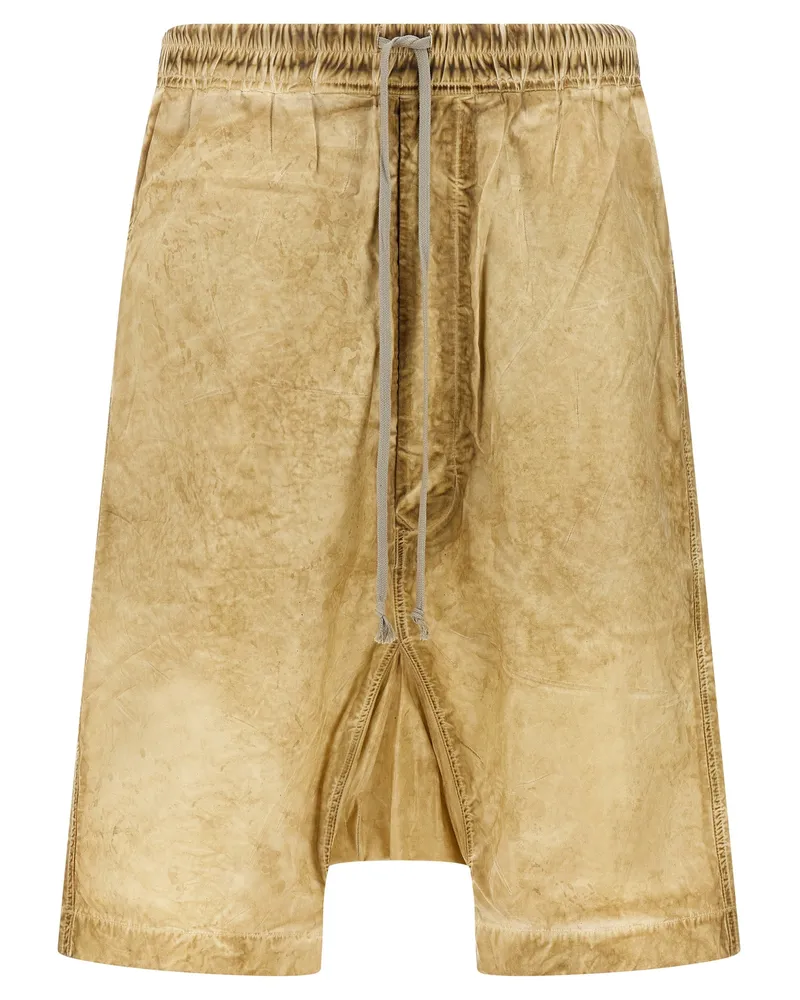 DRKSHDW by Rick Owens Draw String Pods' Bermuda Shorts Beige