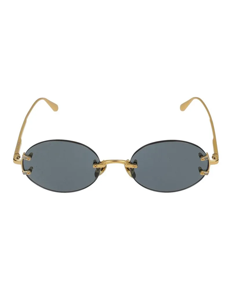 Linda Farrow Sonnenbrille  LFL1544 Stella C6 Gelbgold/helles Gold/22/145 C6