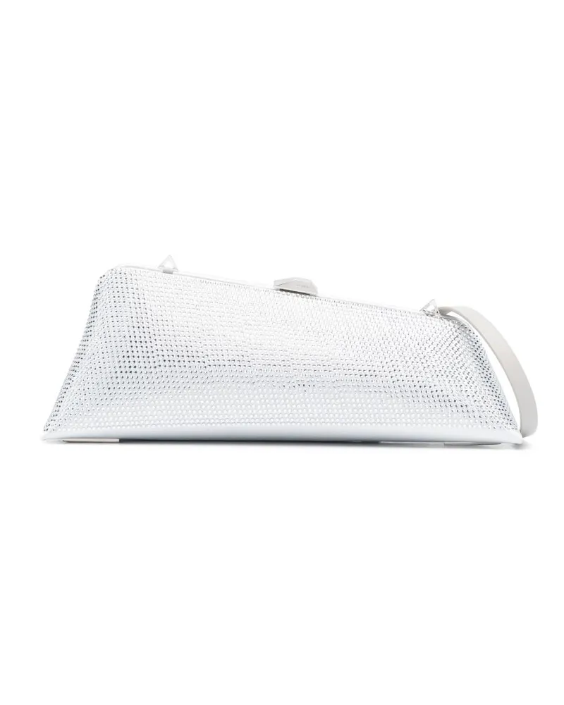 ATTICO Der Attico Long Night Satin Clutch -Tasche Grau