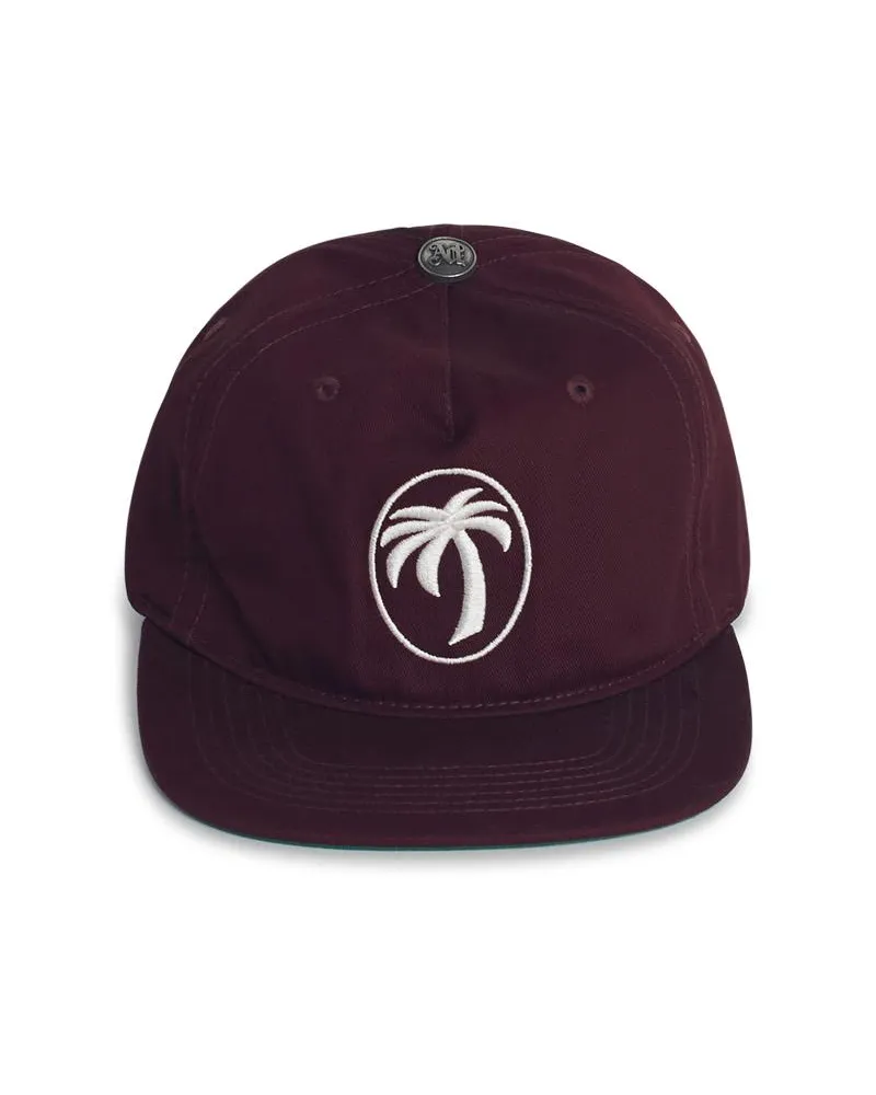 Palm Angels Oval 'Burgund -Baumwollkappe Bordeaux