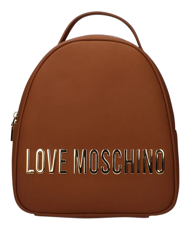 Moschino Liebe Moschino-Rucksäcke und Babybeutel umweltfreundliche Frau Polyurethane Brown/Walnuss -