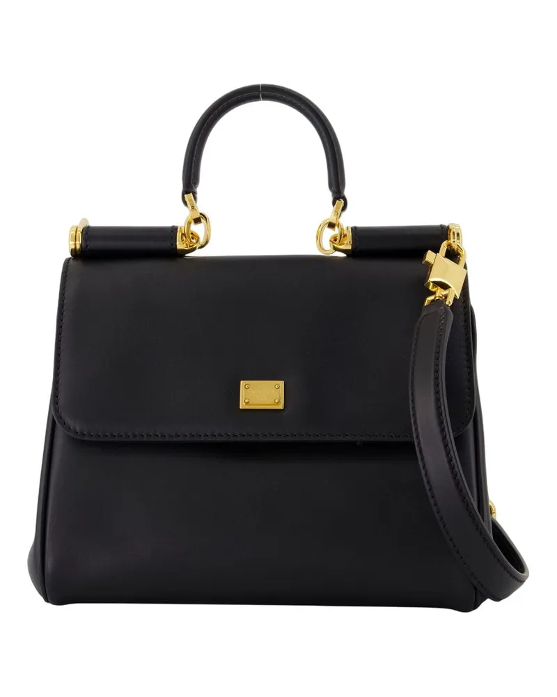 Dolce & Gabbana Mein Sizilien -Geldbeutel  Leder schwarz Schwarz