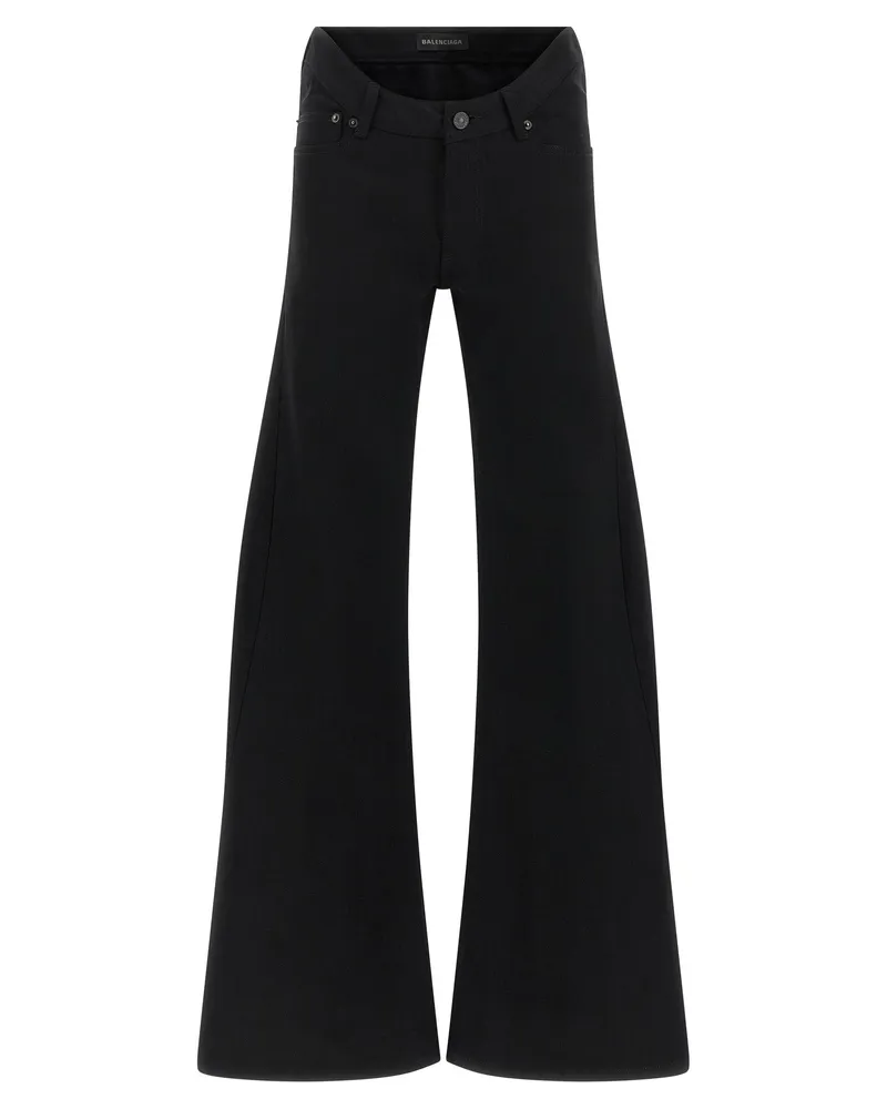 Balenciaga Jeans mit gebogener Taille Black