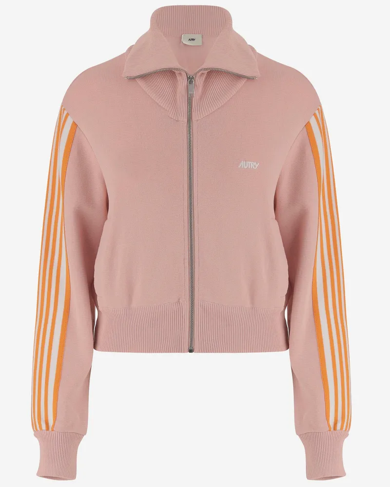 AUTRY Viskose Mischjacke mit Logo Pink