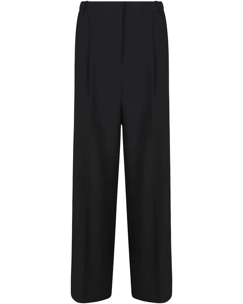 Calvin Klein Wide Leg Twill Hosen Black