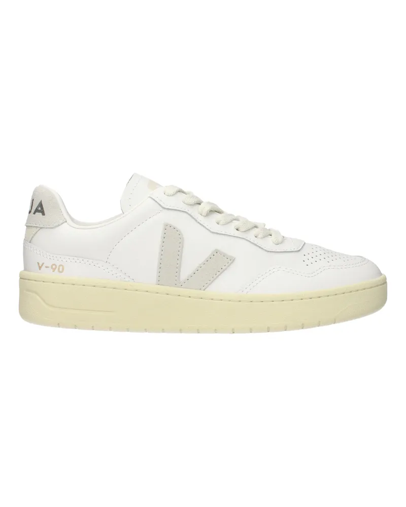 VEJA Damens Sneakers aus weißem/hellgrauem Leder -