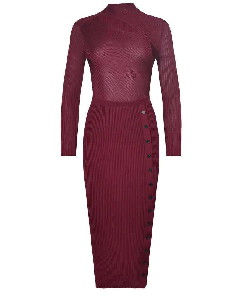 Self-Portrait Selbstporträtkleid aus Viskose -Mischung Purple