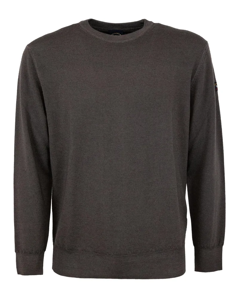 Paul & Shark Girocollo in Lana Merino Extrafine Brown