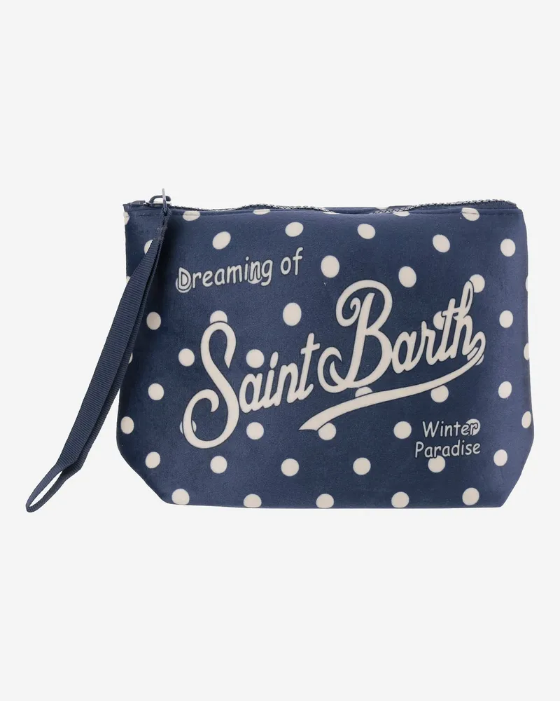 MC2 Saint Barth Aline Clutch Bag mit Logo Blue