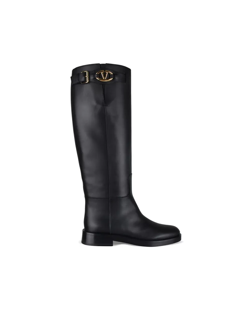 Valentino Garavani V Logo -Stiefel Black