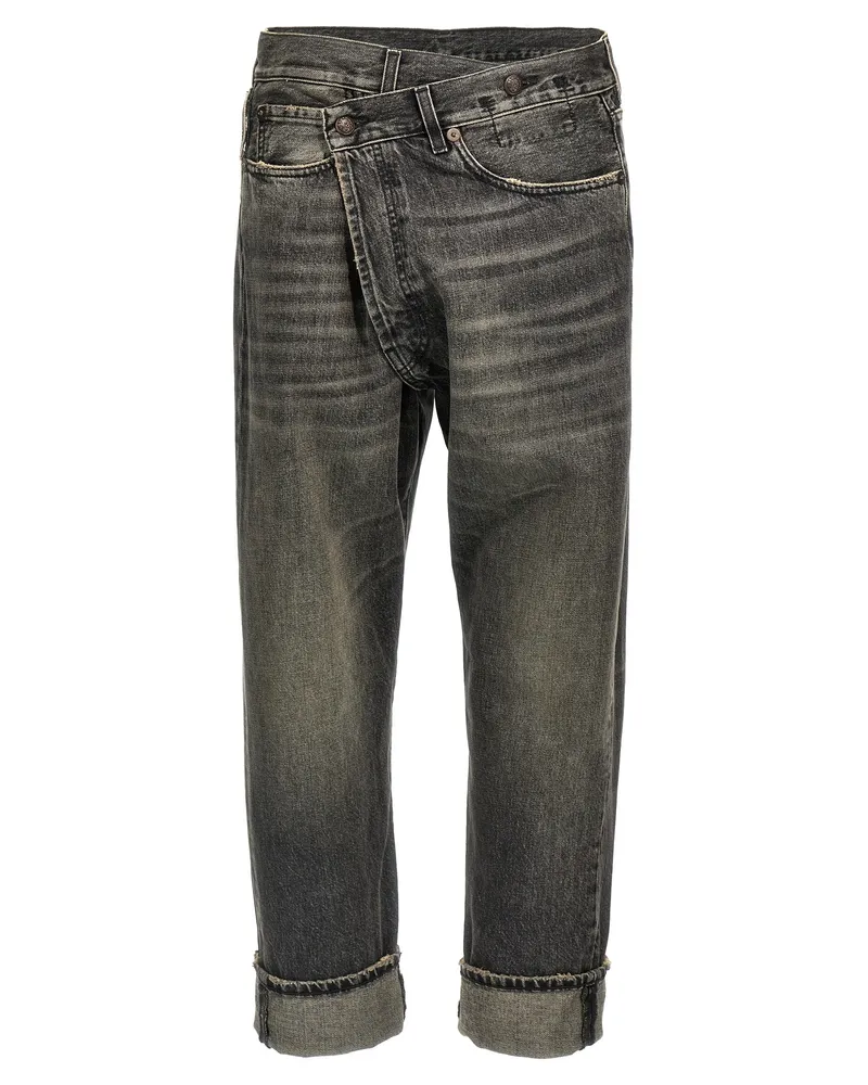 R13 Cross over' Jeans Gray