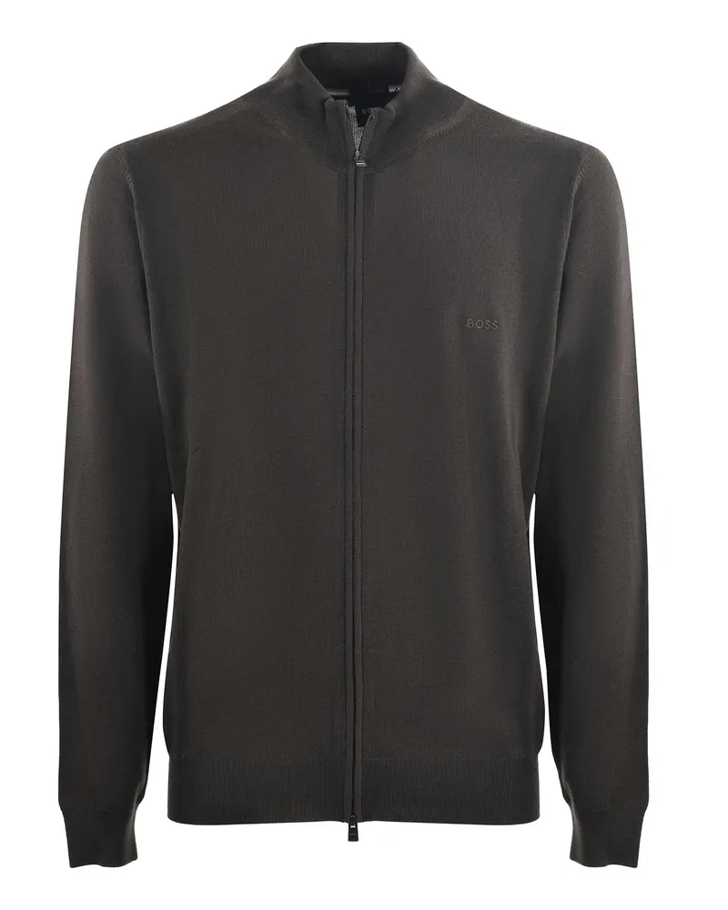 HUGO BOSS Cardigan in Virgin Wolle Green