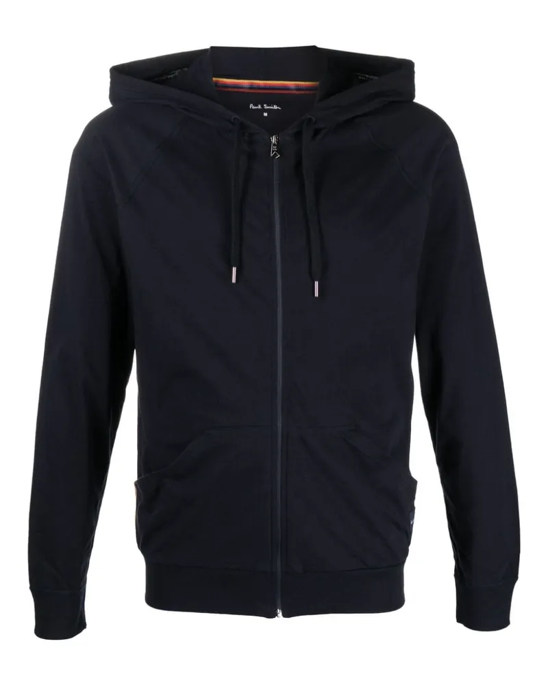 Paul Smith Signature Stripe Cotton Hoodie Blue
