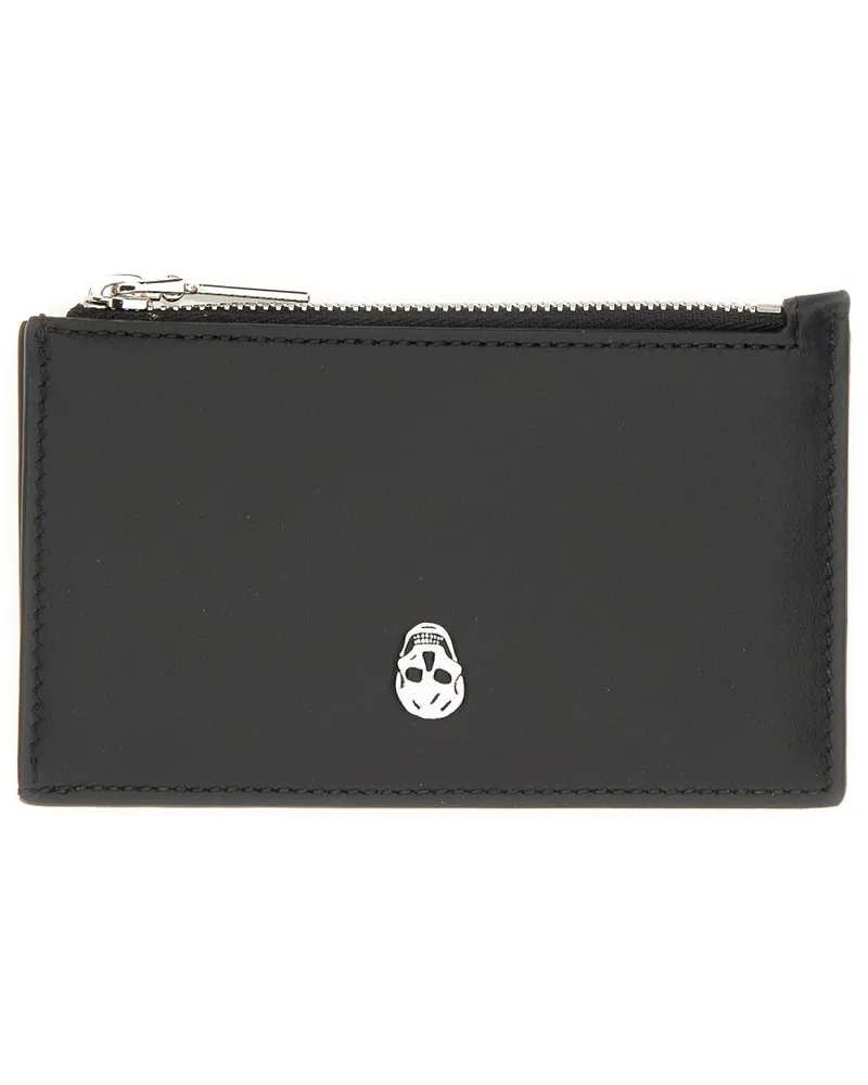 Alexander McQueen Alexander MC Queen Card Inhaber "Schädel Black