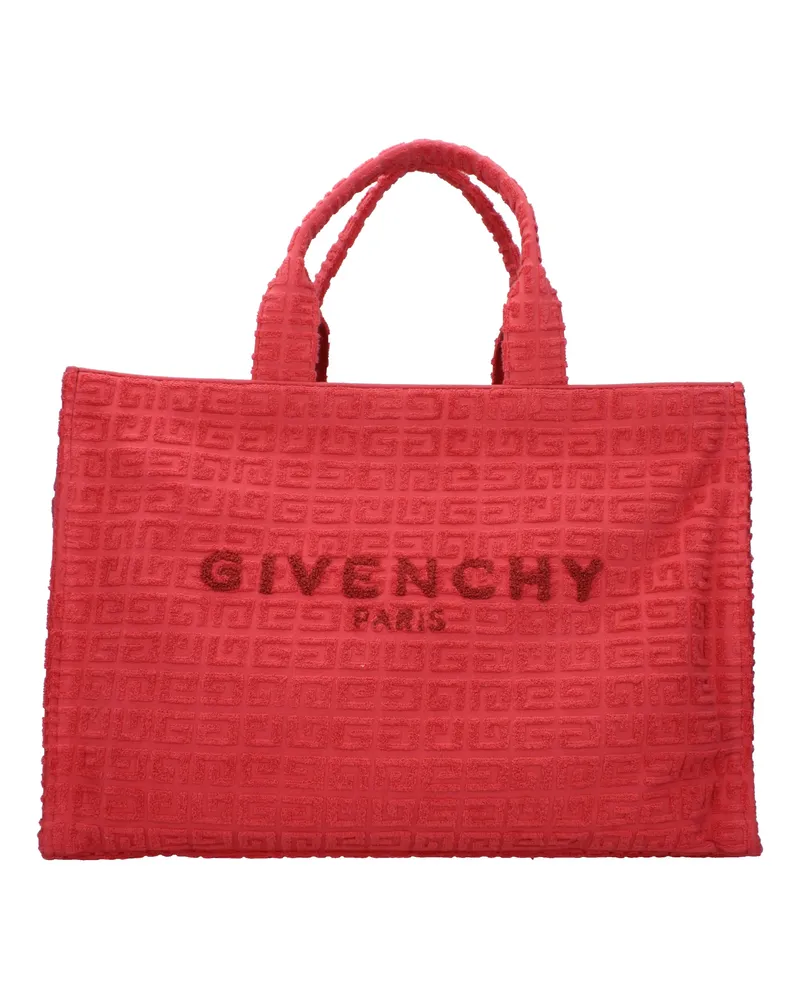 Givenchy Damens Handtaschen Stoff Rot/Koralle -