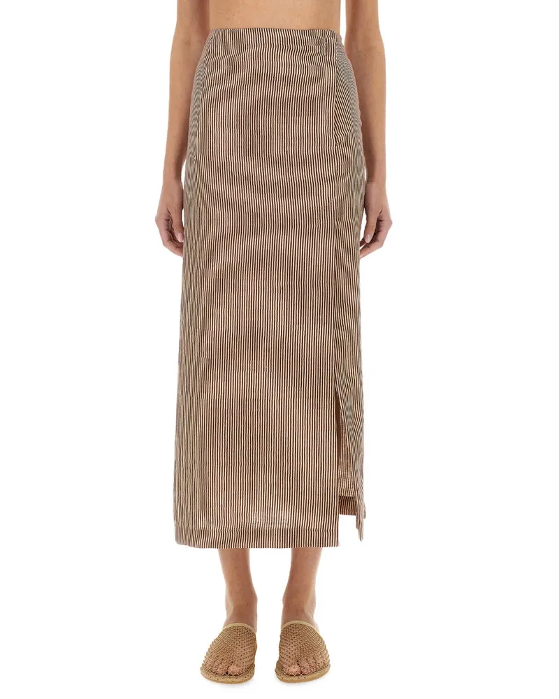 ALYSI Micro Stripe" Longuette -Rock Bordeaux