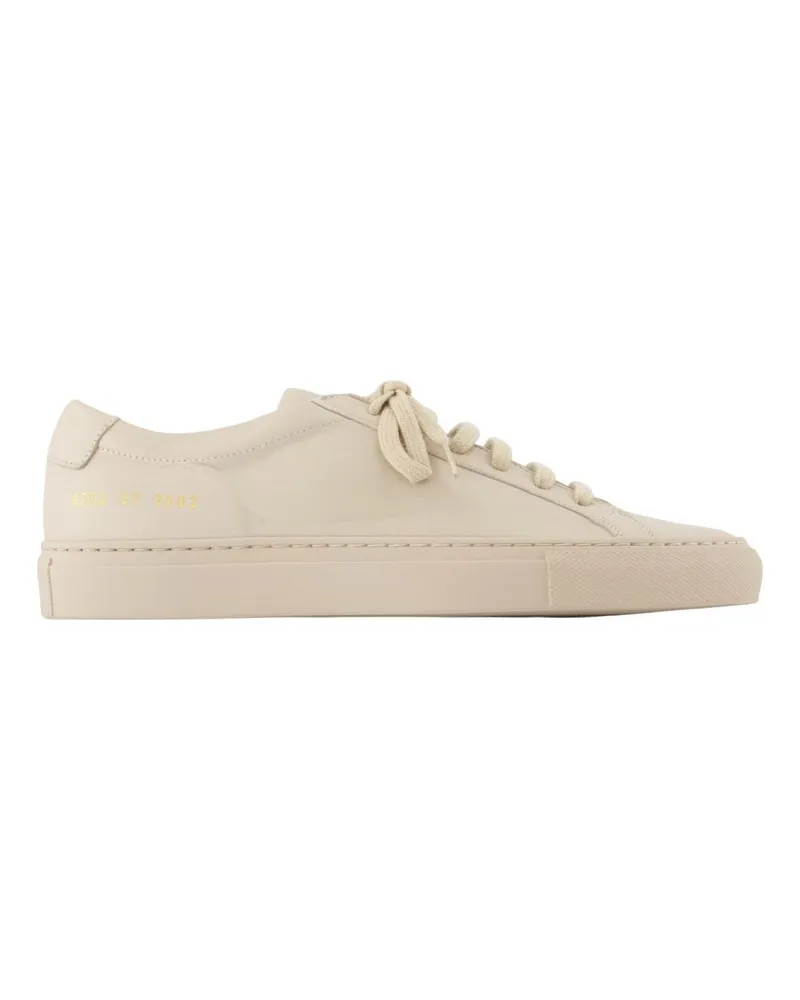 Common Projects Achilles S Turnschuhe übliche Projekte Leder Beige Beige