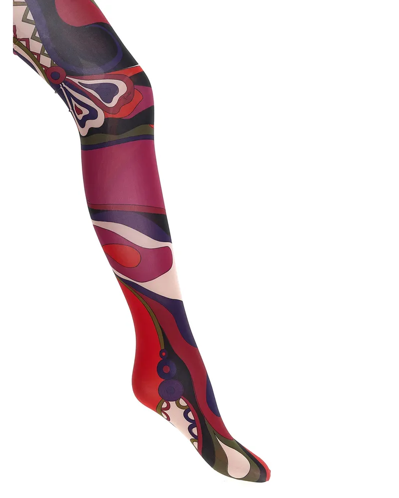 Emilio Pucci gemusterte gedruckte Strumpfhose Multicolor