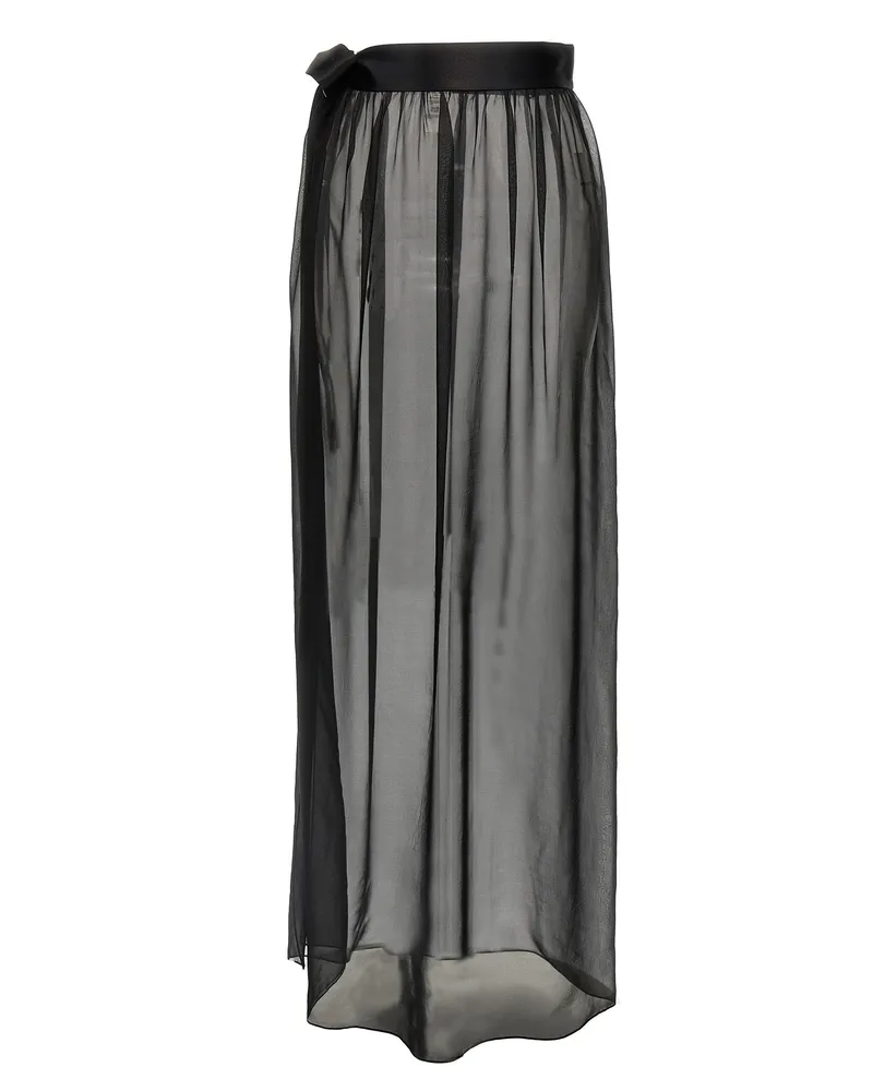 Dolce & Gabbana Chiffon Long Rock Black