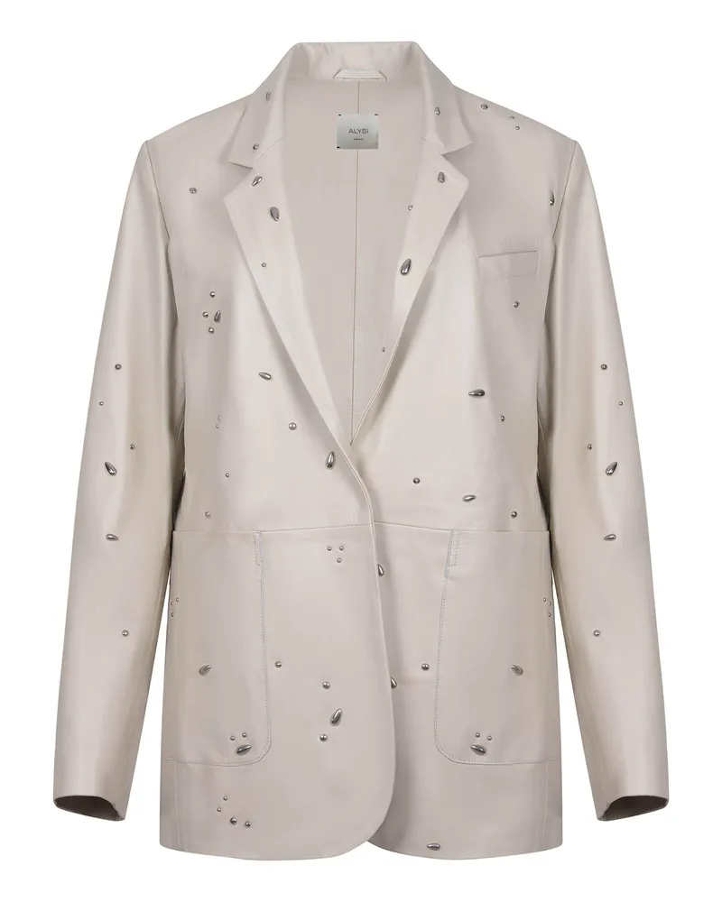 ALYSI Jacke aus Leder Beige