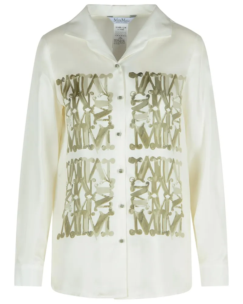 Max Mara Nabil' weißes Seidenhemd White