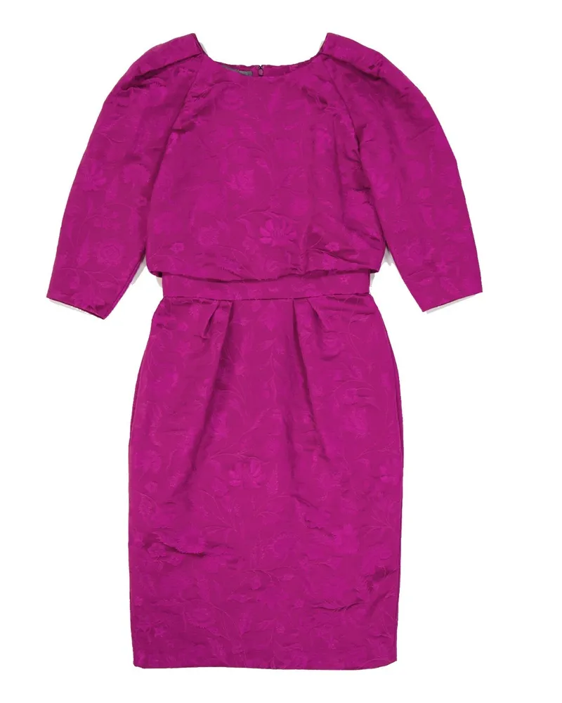 Alberta Ferretti Knie Langes Kleid Pink