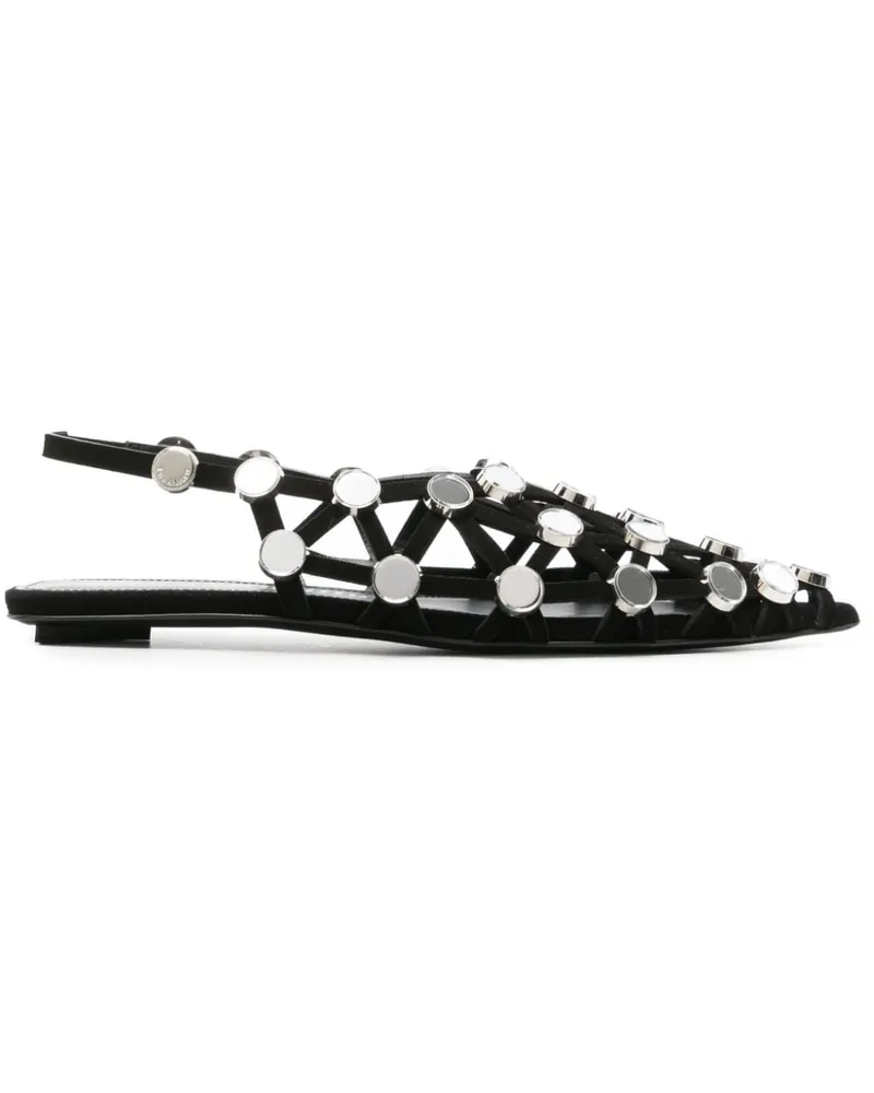 ATTICO Die Attico Grid Slingback Ballets Black