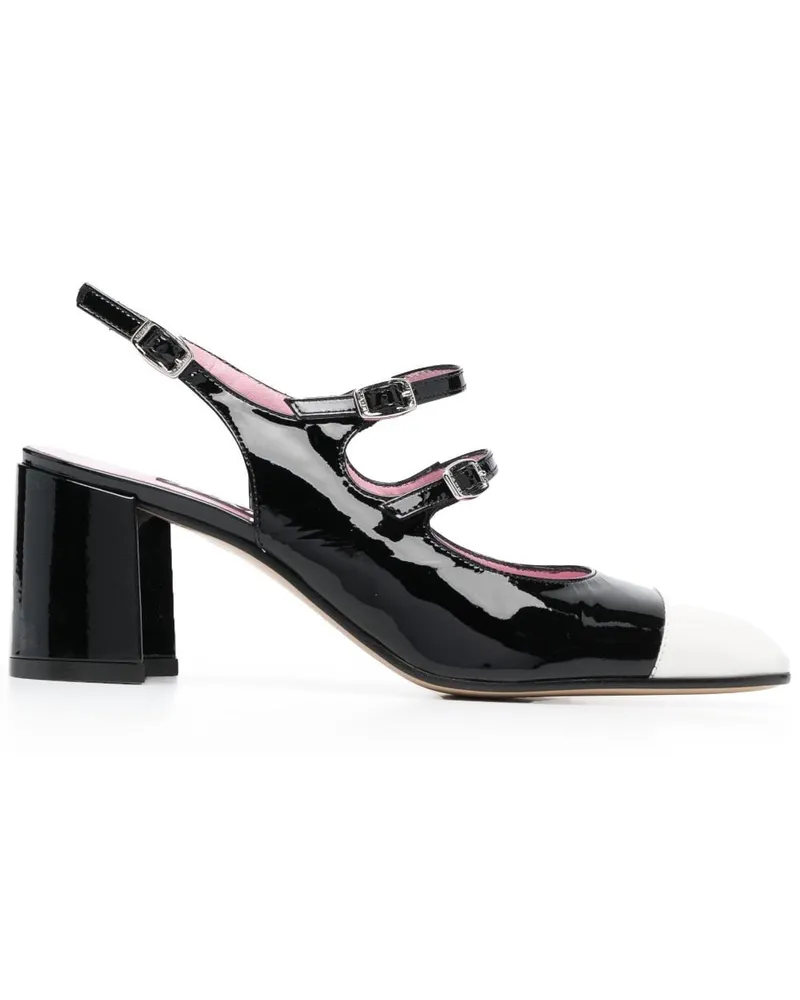 Carel Papaya Patent Leder Slingback Pumps Black