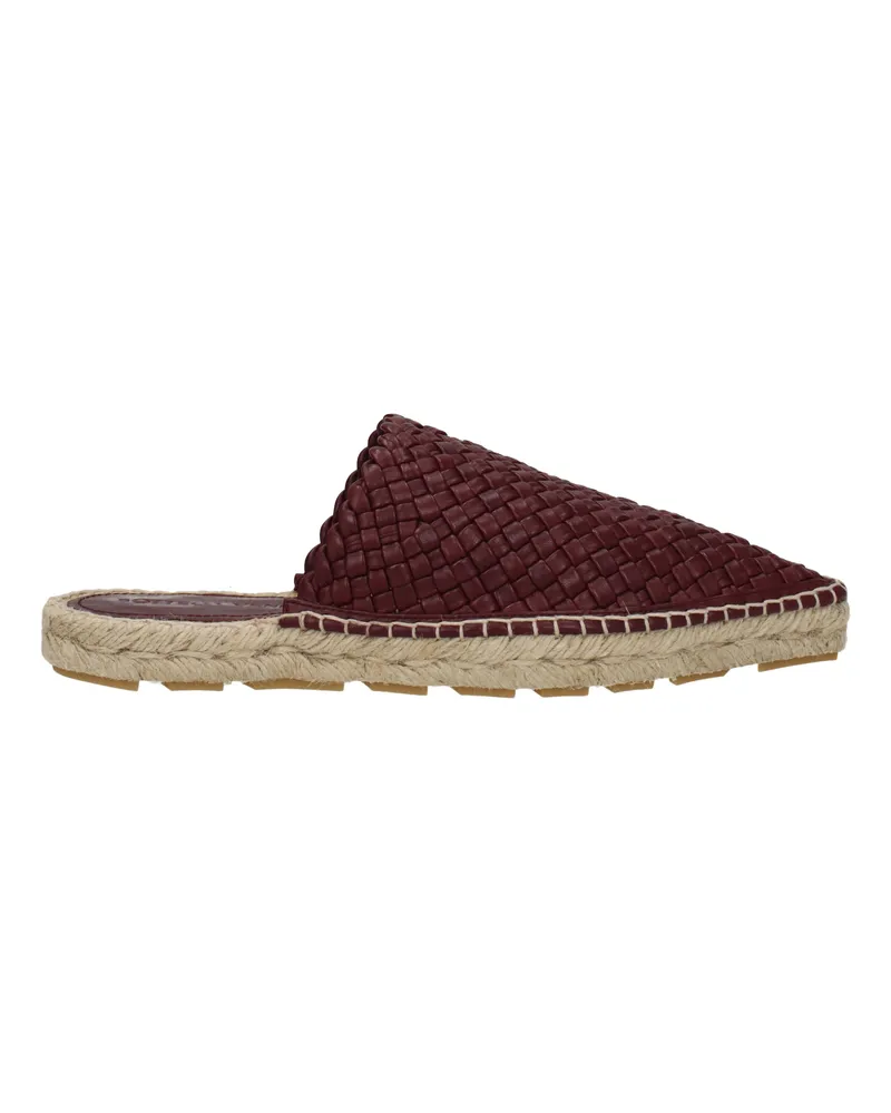 Bottega Veneta Damens Braun/Merlot Ledersandalen und Clogs -