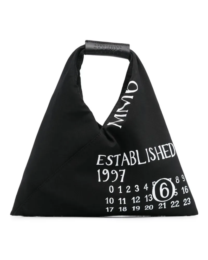 Maison Margiela Japanische Mini -Baumwollhandtasche Black