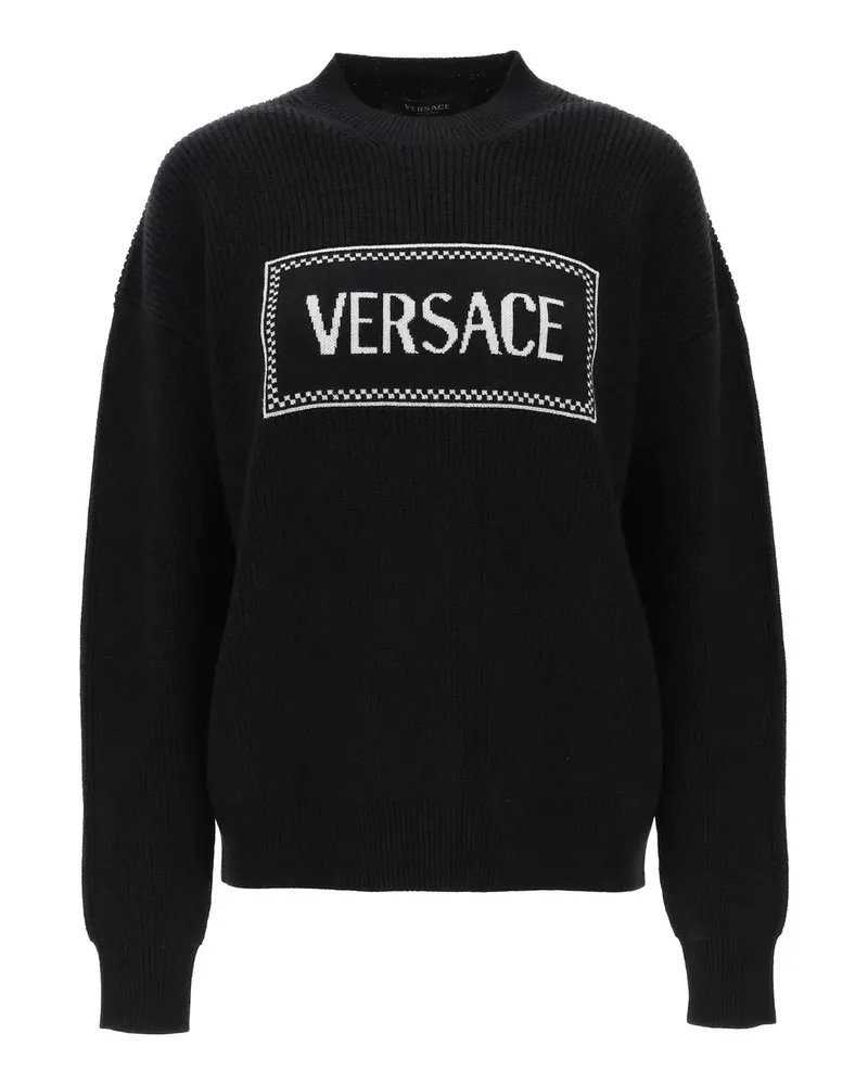Versace Versace Logo Pullover Schwarz