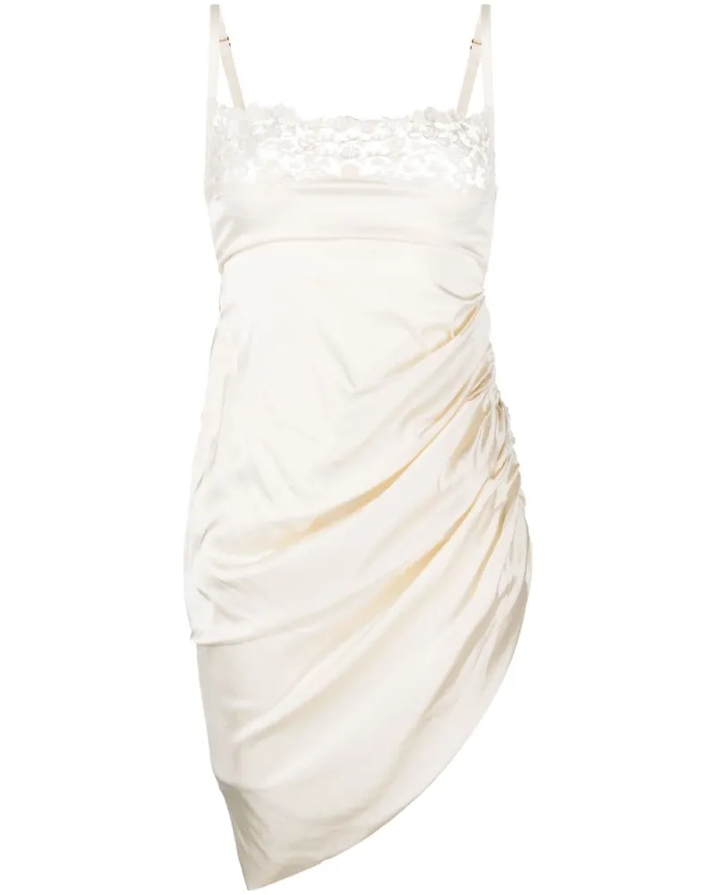 Jacquemus la Saudade Brodée Mini -Kleid White