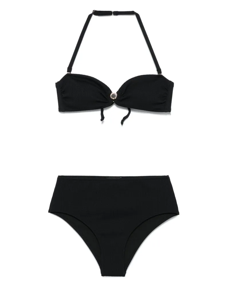 Emporio Armani High Taille Brief Bikini Set Black