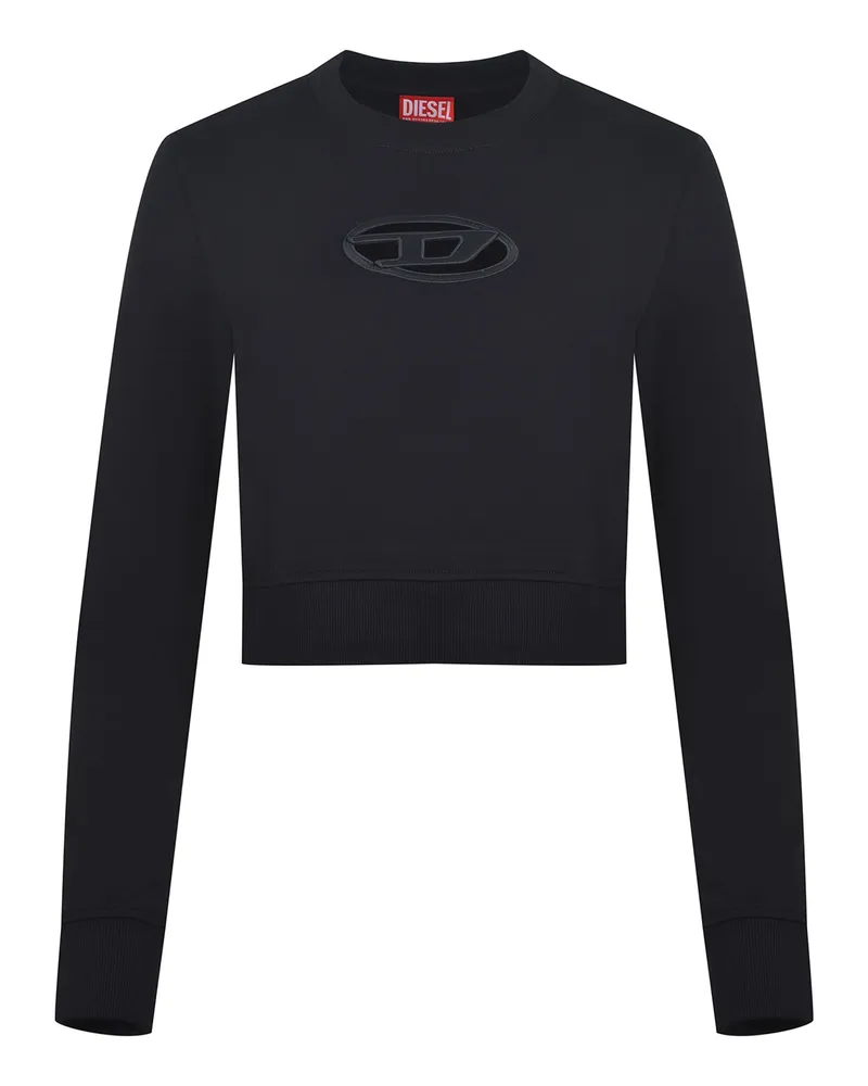 Diesel Sweatshirt "F Slimmy OD" in Baumwollmischung Black