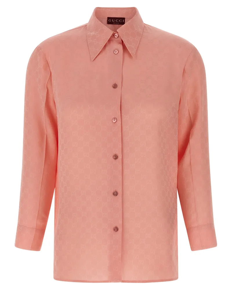 Gucci Gg Seidenhemd Pink