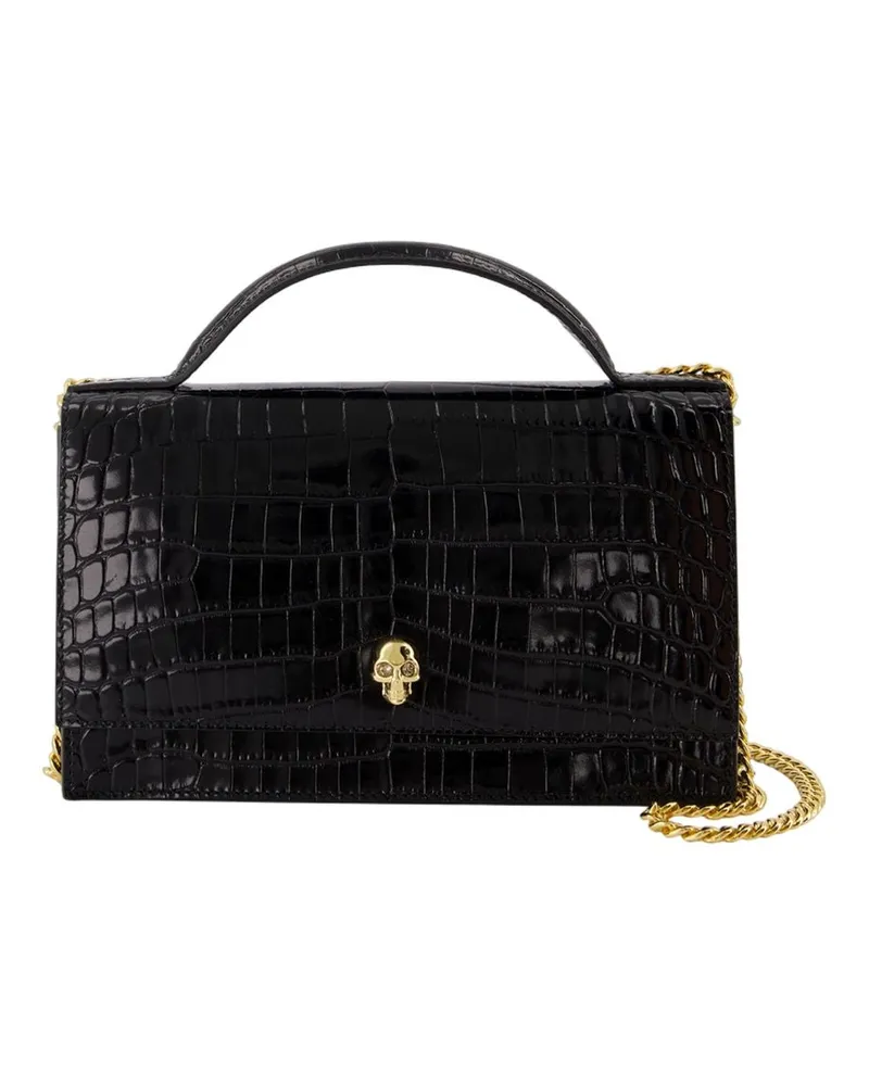 Alexander McQueen Mittlerer Schädel Crossbody Alexander Mc Queen Leder schwarz Schwarz