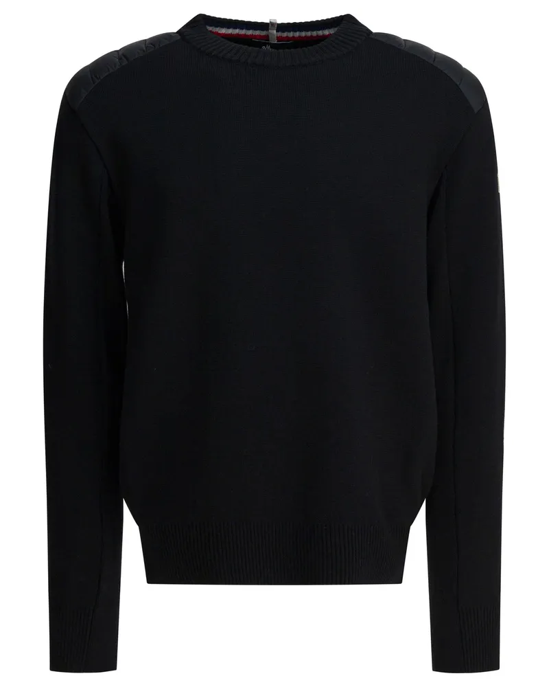 Moncler Wollpullover mit Rundhalsausschnitt Blue