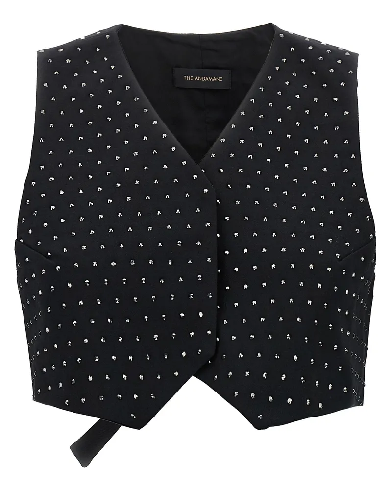 ANDAMANE Der Andamane 'Nadine Crystal' Weste Coat Black