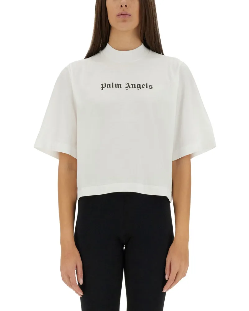 Palm Angels T -Shirt mit Logo White
