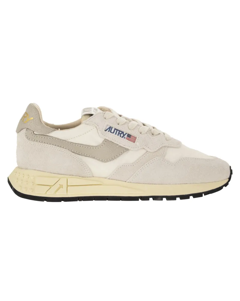 AUTRY Reelwind Wildleder und Technical Textile Trainer White