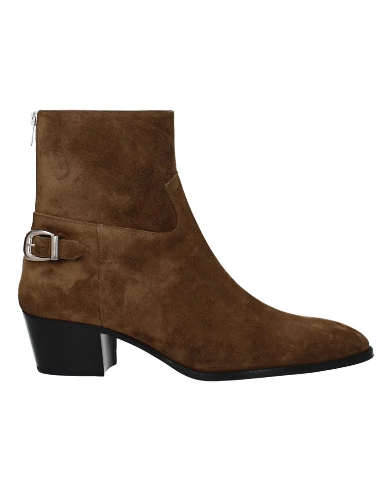 Celine Isaac Männer's Stiefel Wildleder Braun/Maulwurf -