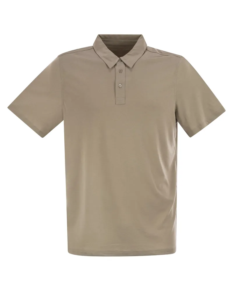Majestic Majestätisches Baumwoll- und Lyocell Polo -Hemd Turtledove