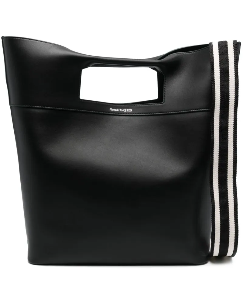 Alexander McQueen Alexander MC Queen die Quadratbogenlederhandtasche Schwarz