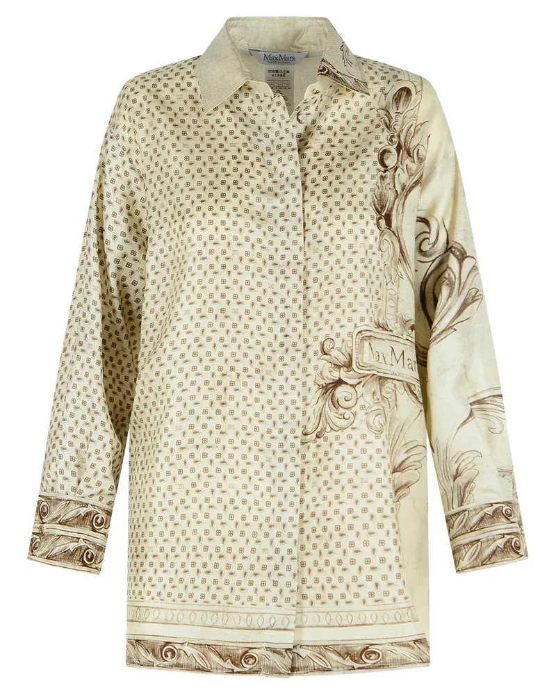 Max Mara Grado' Elfenbeinfarbenes Seidenhemd Ivory